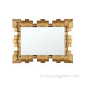 miroir suspendu rectangulaire tridimensionnel